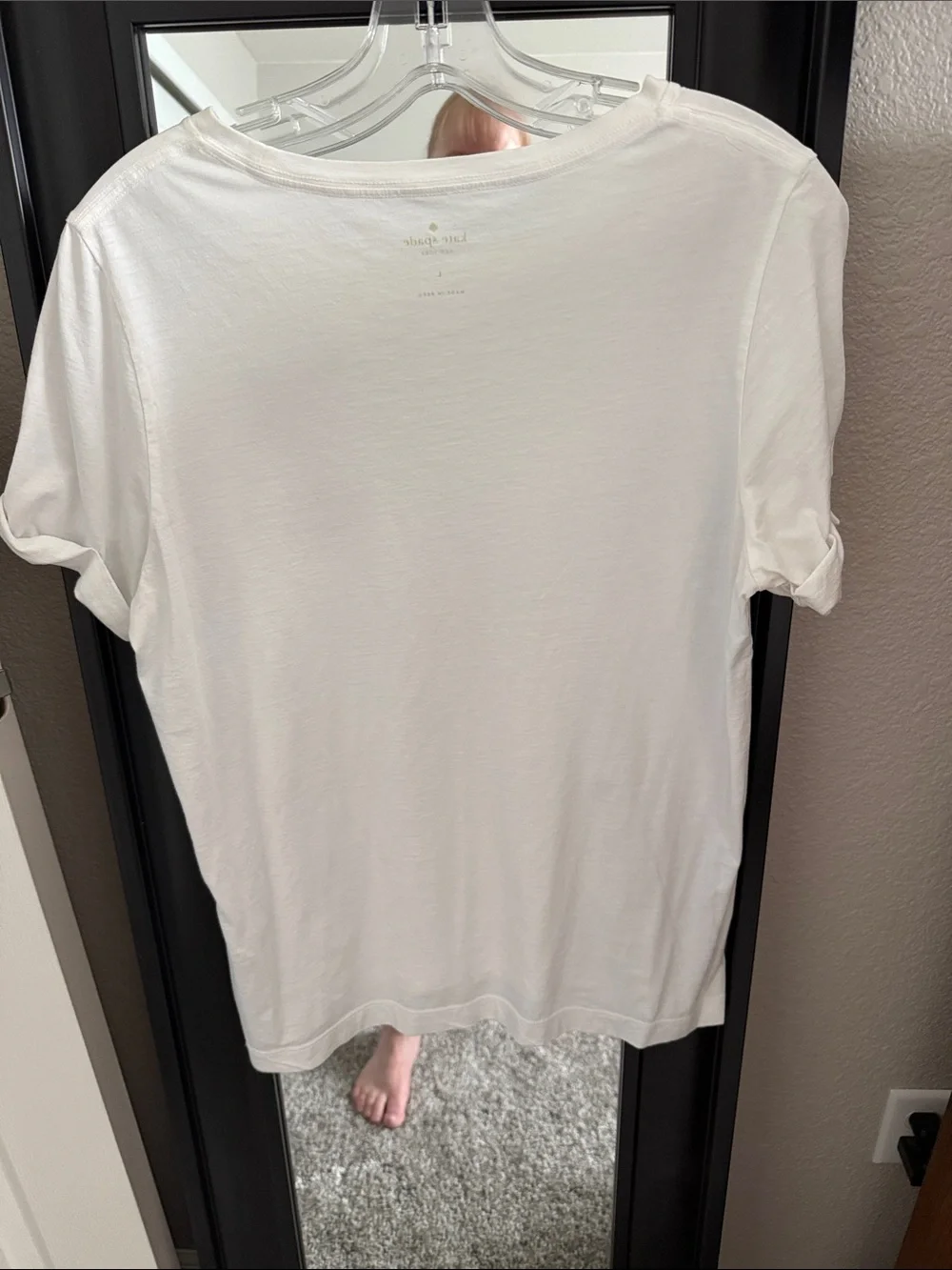 kate spade White Bee Embroidered Pocket Tee